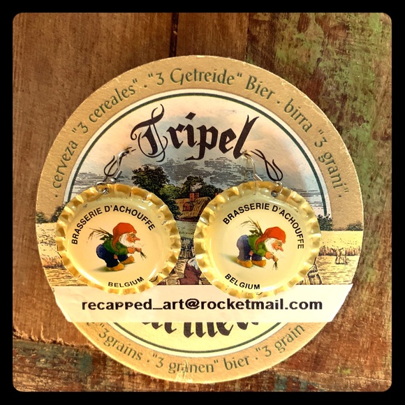 2 for 10, Beer Cap Earrings - Picture 1 of 1